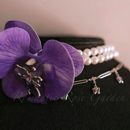 Orchid Pearl Choker