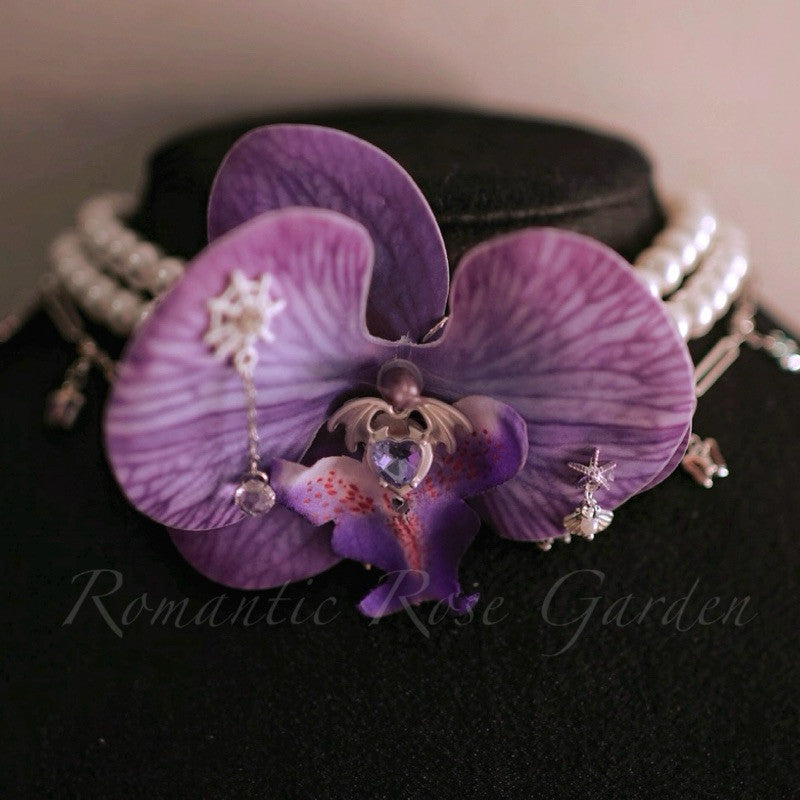 Orchid Pearl Choker