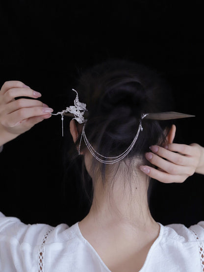 Orchid Silver Hairpin