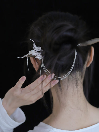 Orchid Silver Hairpin