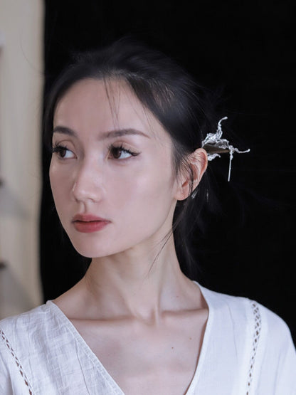 Orchid Silver Hairpin