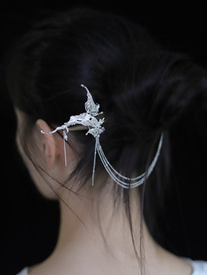 Orchid Silver Hairpin