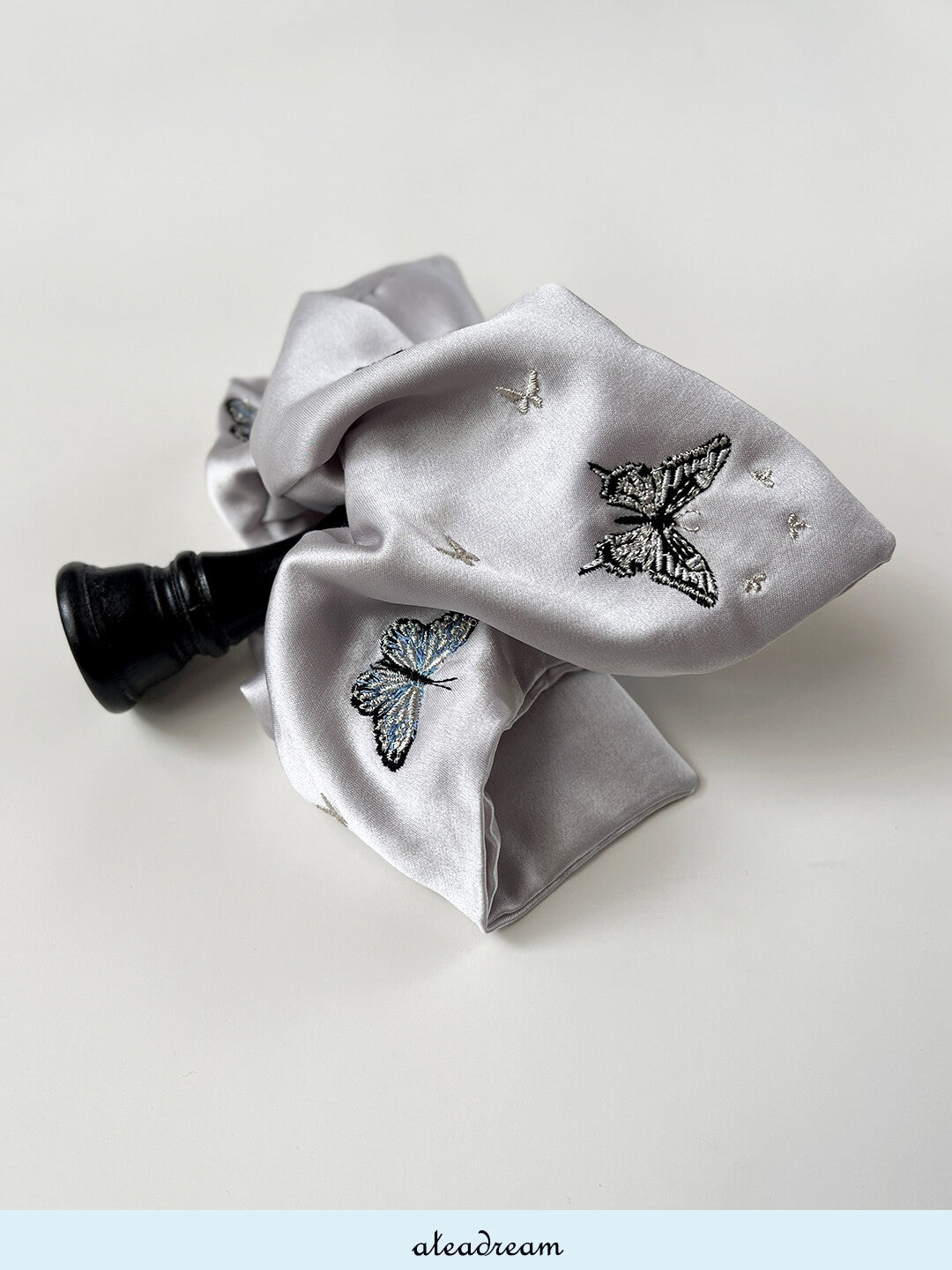 Original Chinoiserie Butterfly Embroidered Hair Scrunchie