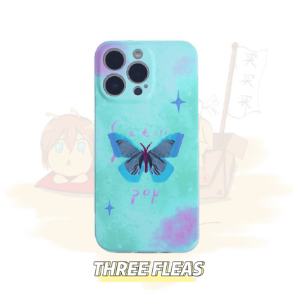 「Original」Blooming  blue butterfly IMD phone case