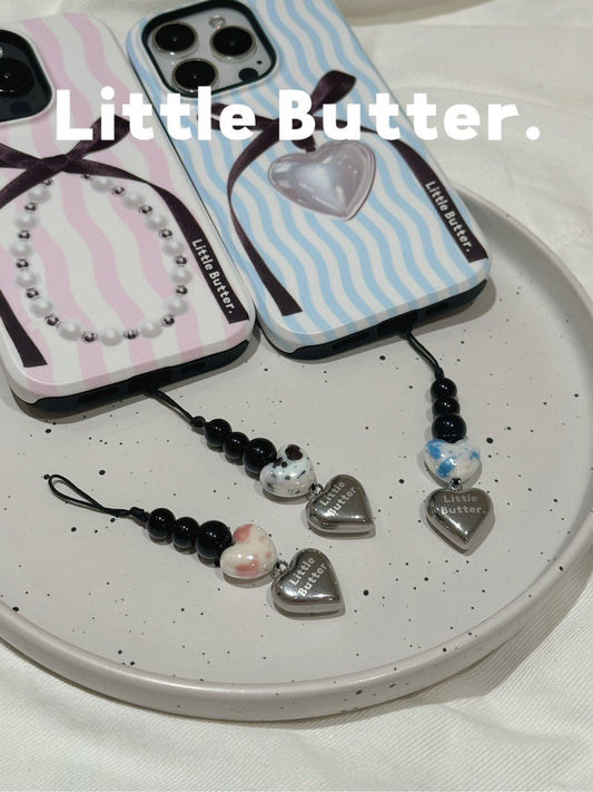 「Original」Ceramic Metal Heart Phone Charm