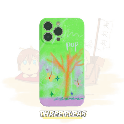 「Original」Crayons butterfly and stars tree phone case