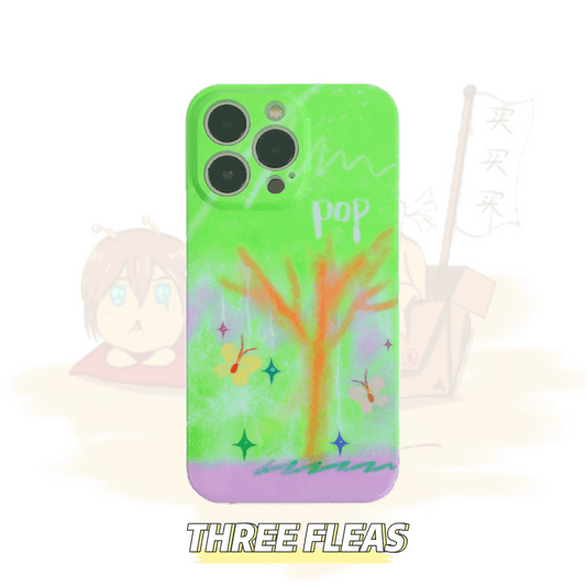 「Original」Crayons butterfly and stars tree phone case
