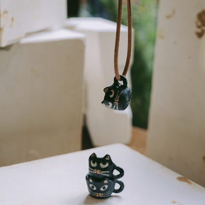 「 Original」Creative Handmade Cat Mini Cup Necklace