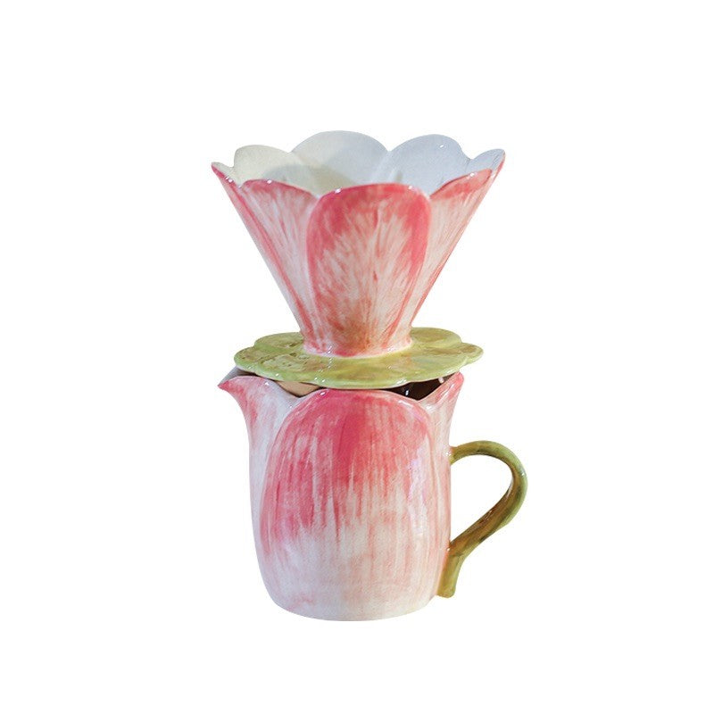 「 Original」Handmade Ceramic Flower Coffee Filter Set