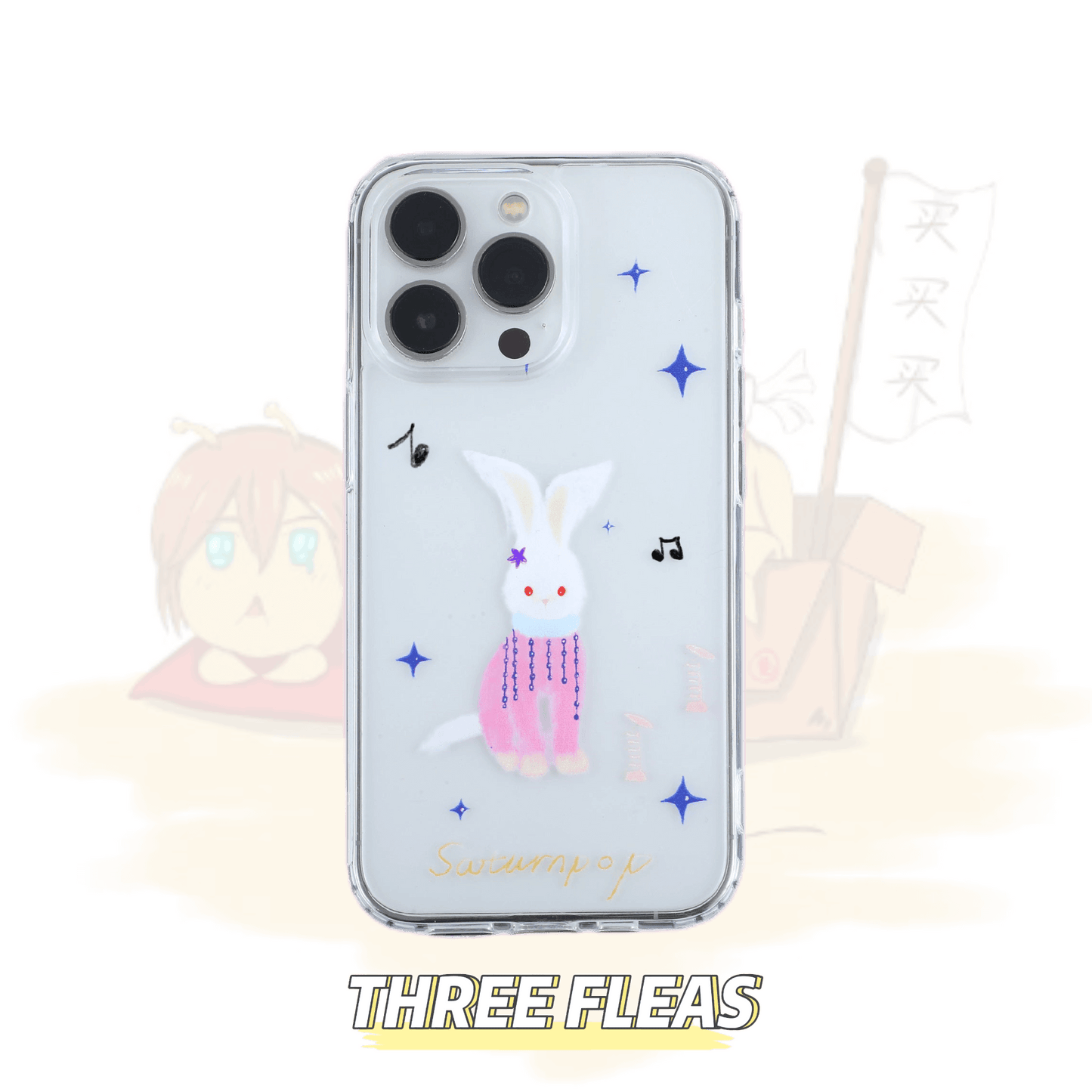 「Original」Singing rabbit clear phone case