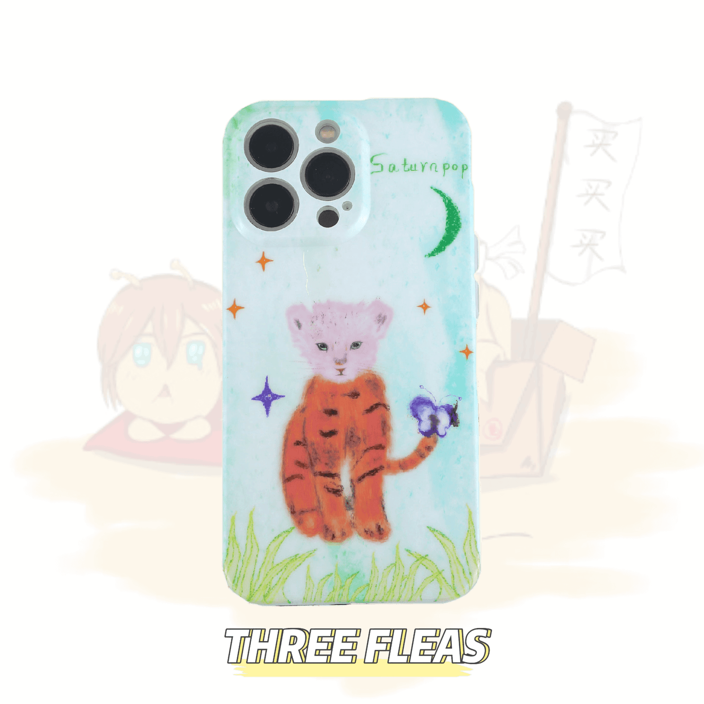 「Original」Sketching lion cub in the moonlight phone case