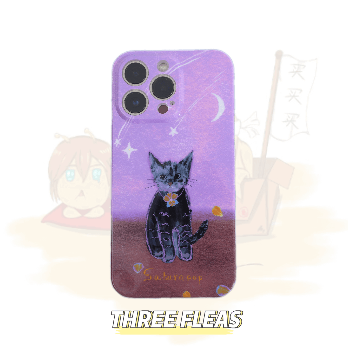 「Original」Sketching meteor cool kitten phone case