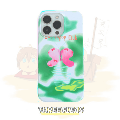 「Original」Watercolor painting green butterfly phone case