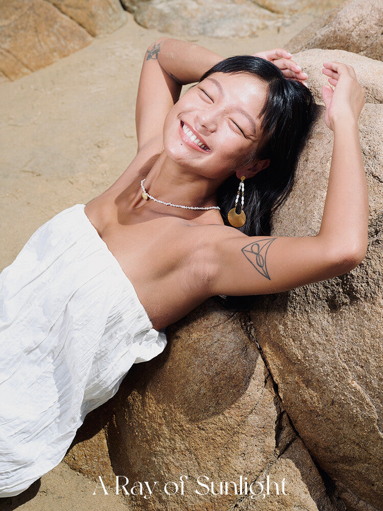 Paradise Island Scallop Earrings