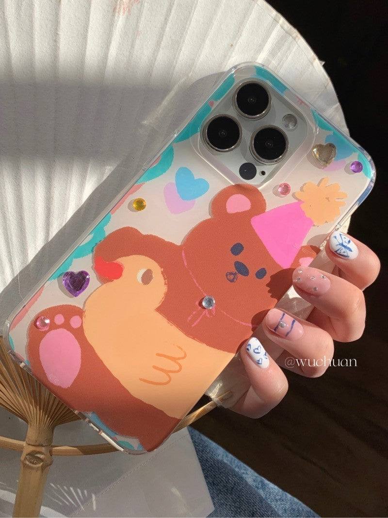 Party Bear Printed Phone Case