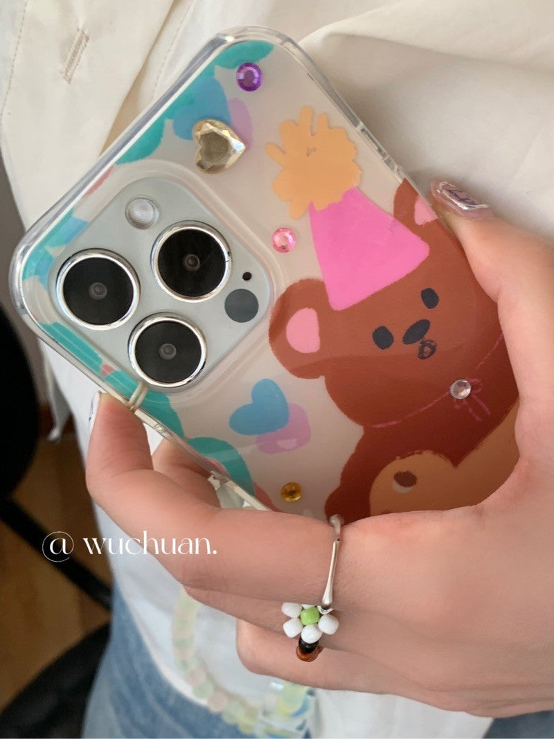 Party Bear Printed Phone Case