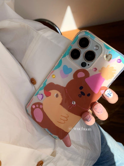 Party Bear Printed Phone Case
