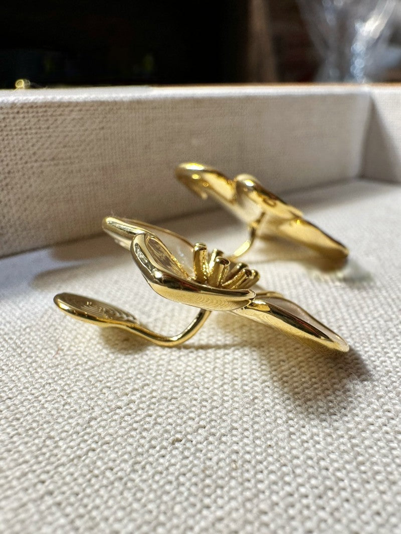 Pear Blossom Silver Stud Earrings