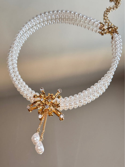 Pearl Firework Beaded Necklace