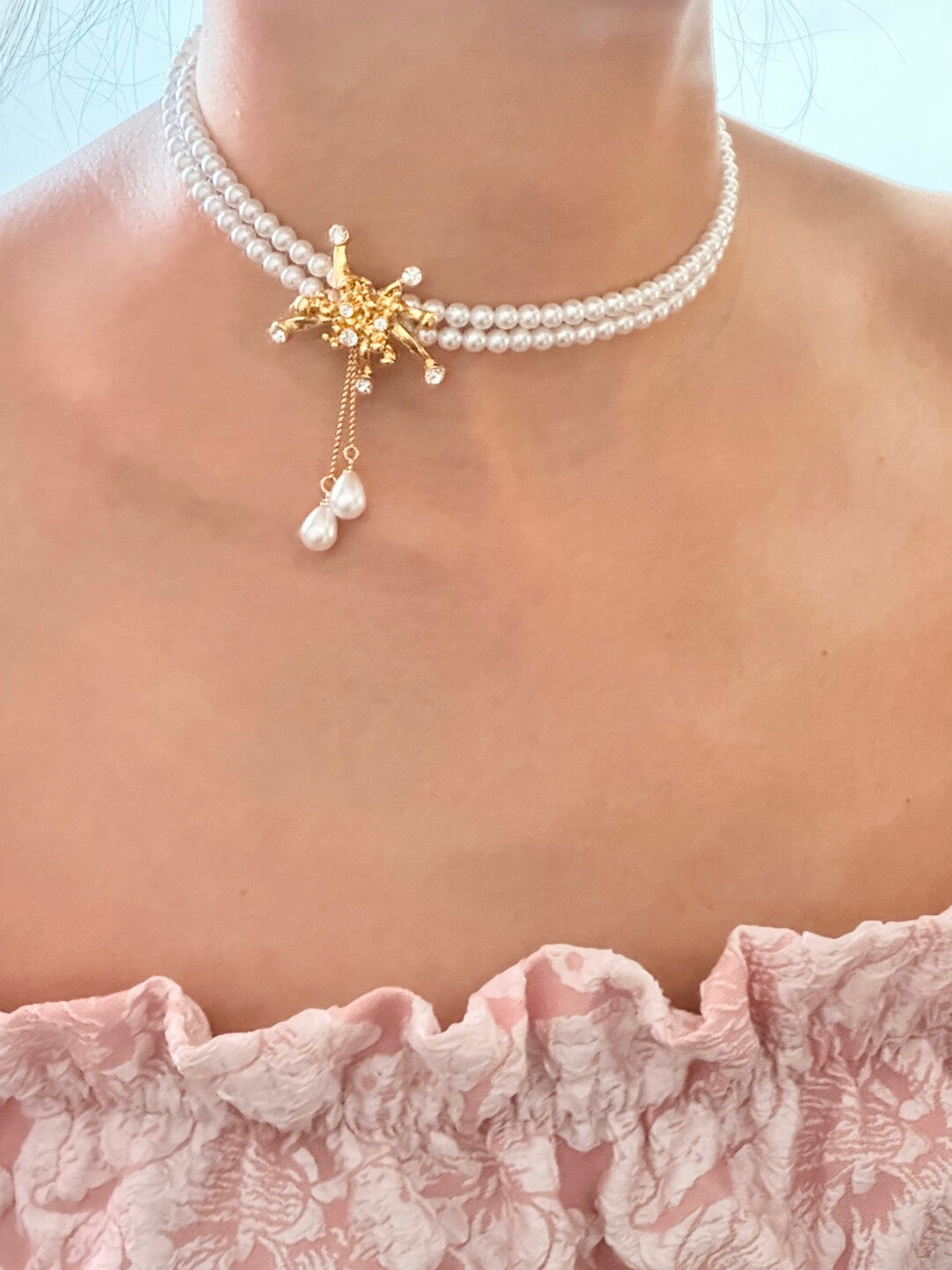 Pearl Firework Beaded Necklace
