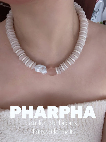Pharpha Baroque Pearl Glass Necklace