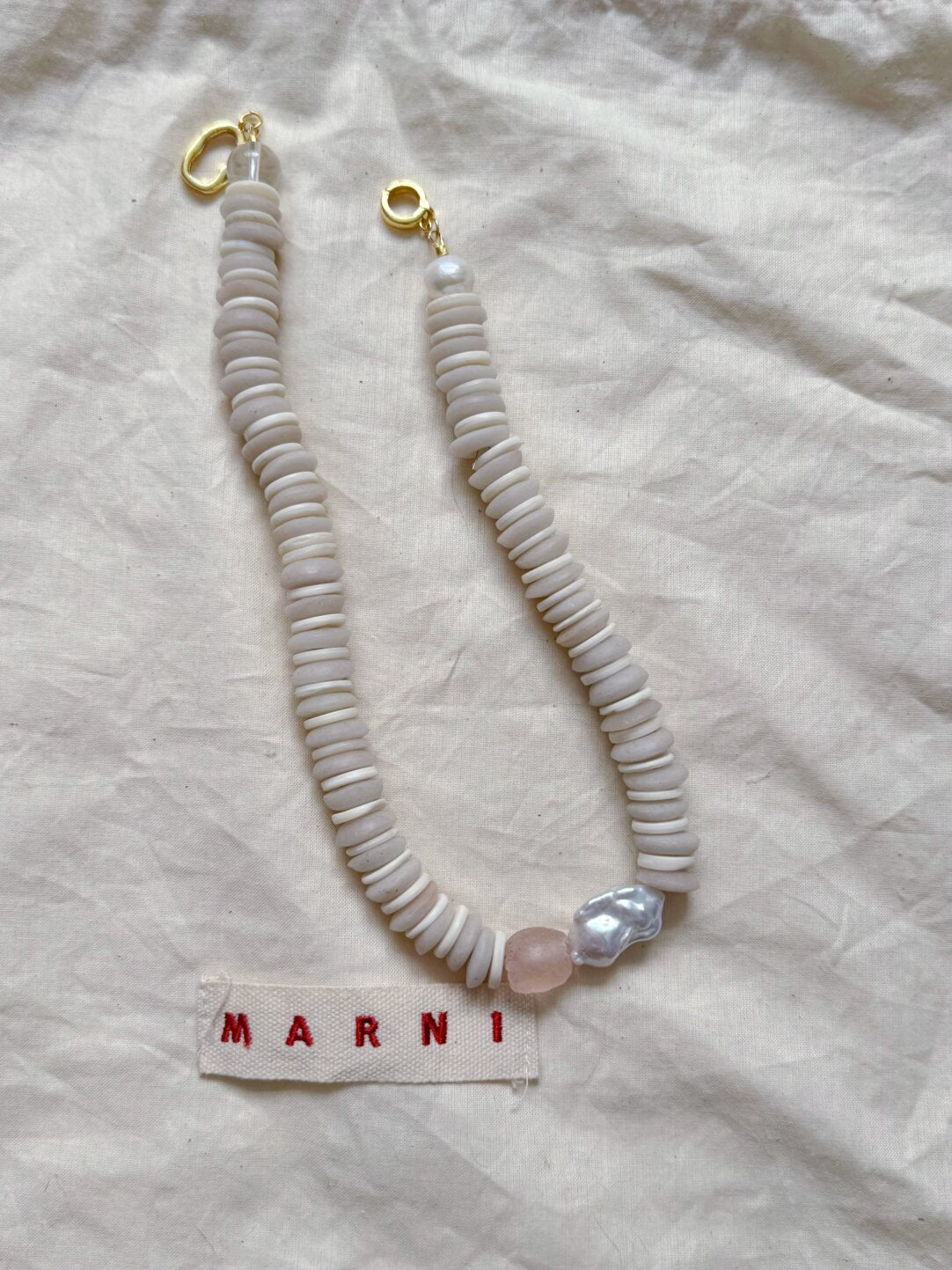 Pharpha Baroque Pearl Glass Necklace
