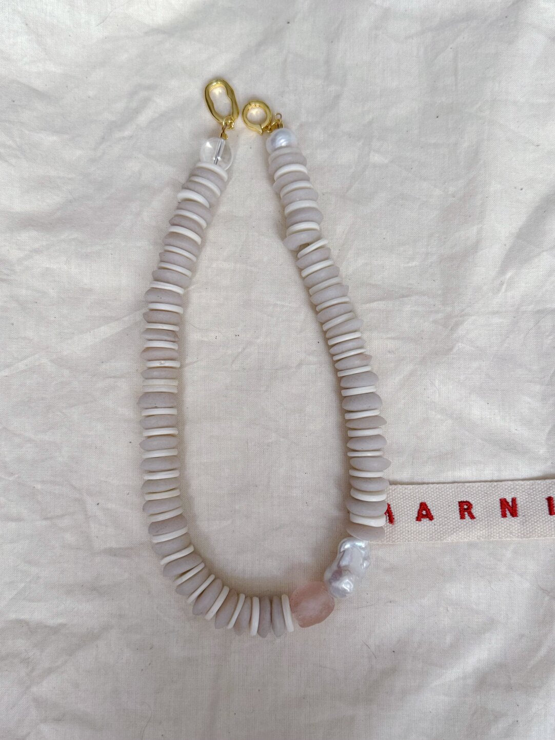 Pharpha Baroque Pearl Glass Necklace