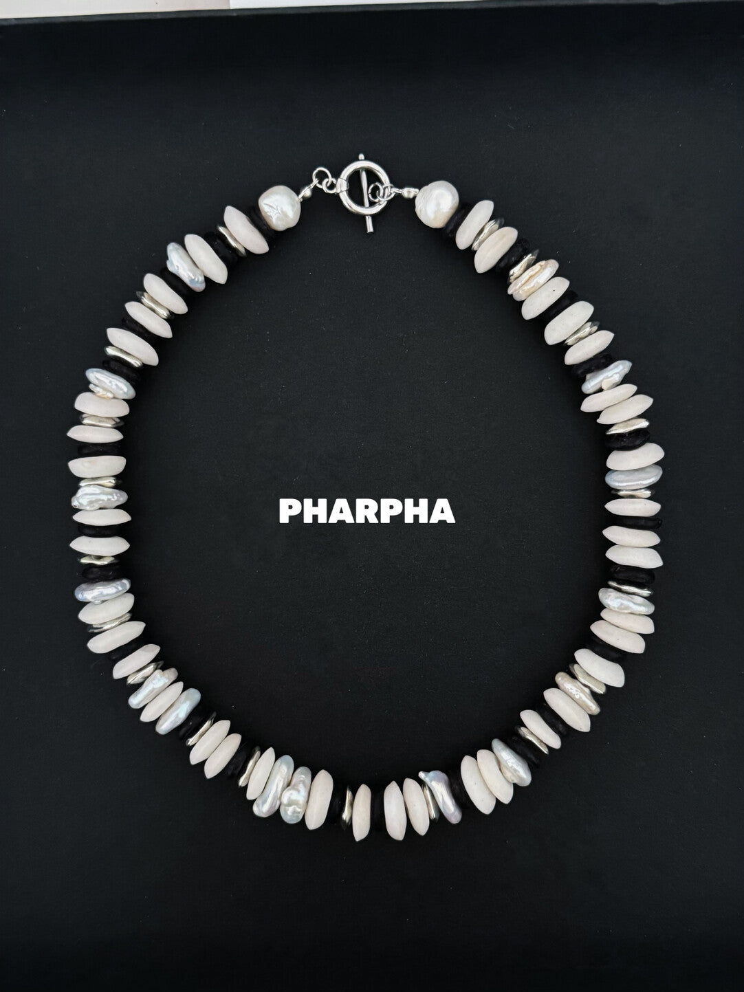 Pharpha Boram Beads Silver Necklace
