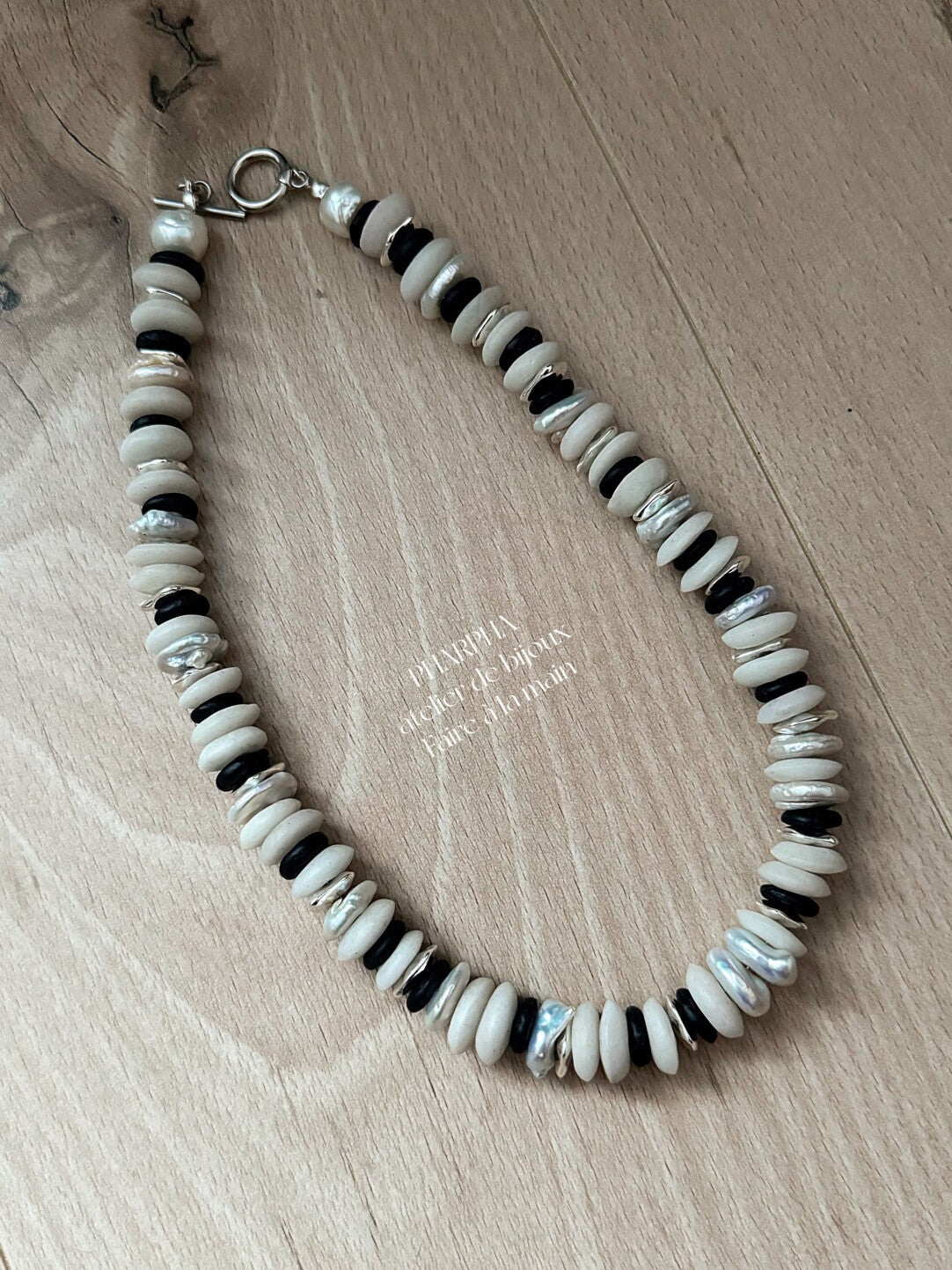 Pharpha Boram Beads Silver Necklace