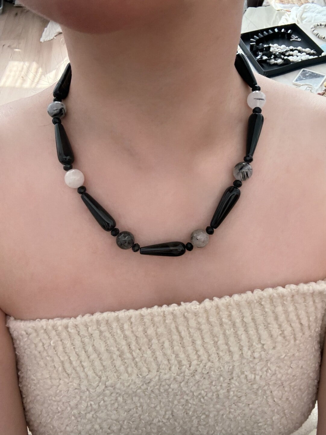 Pharpha Black & White Necklace