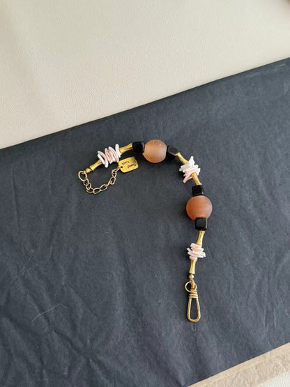 Pharpha Ebony Shell Glass Necklace