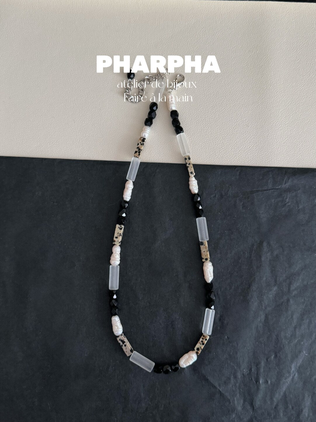 Pharpha Glass Crystal Keshi Pearl Necklace