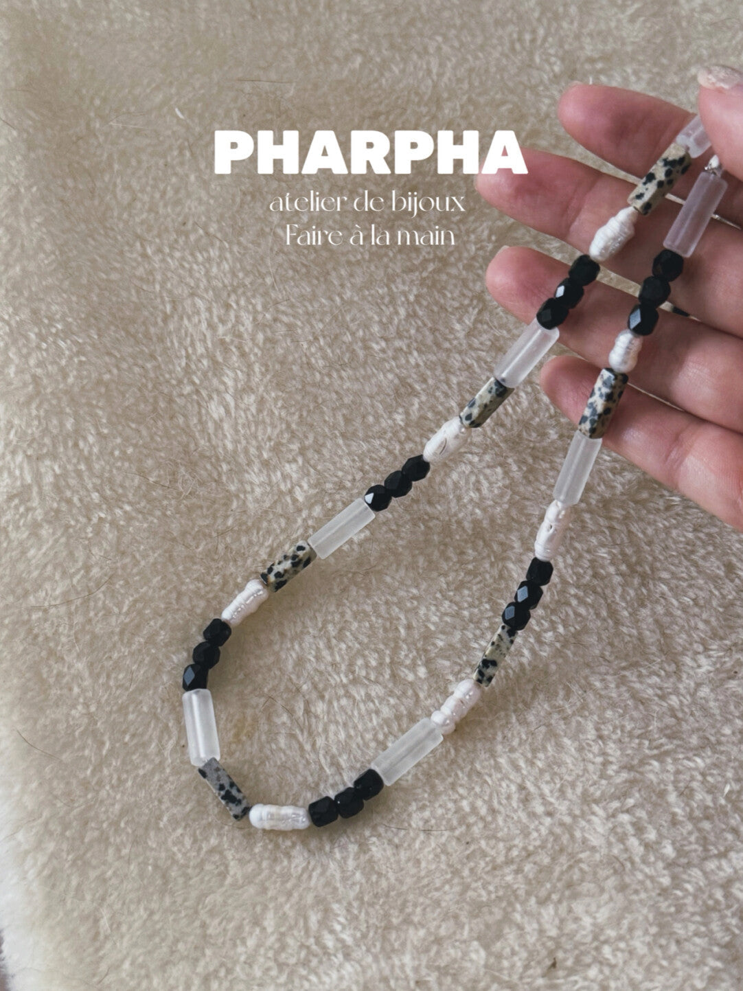 Pharpha Glass Crystal Keshi Pearl Necklace