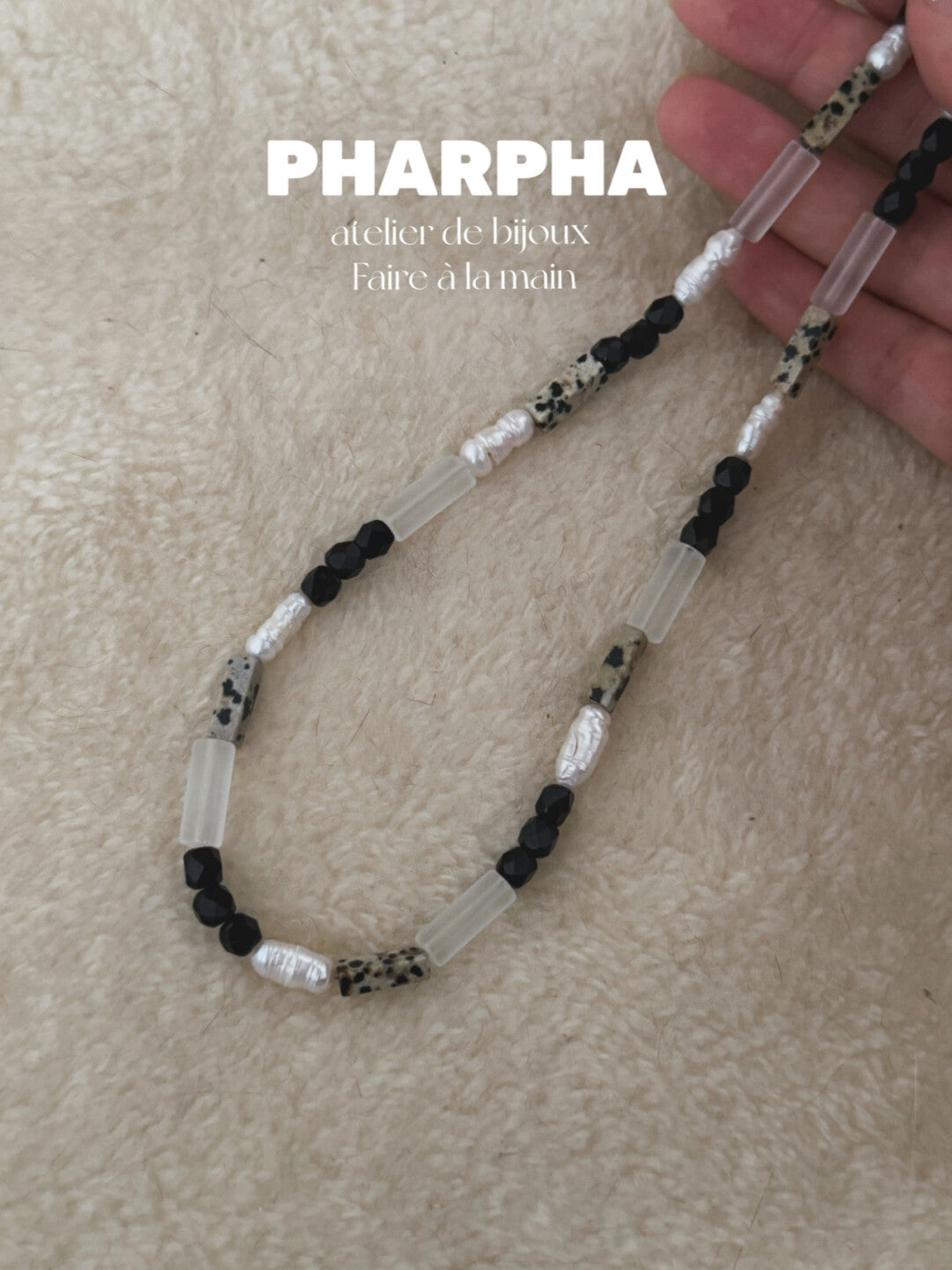 Pharpha Glass Crystal Keshi Pearl Necklace