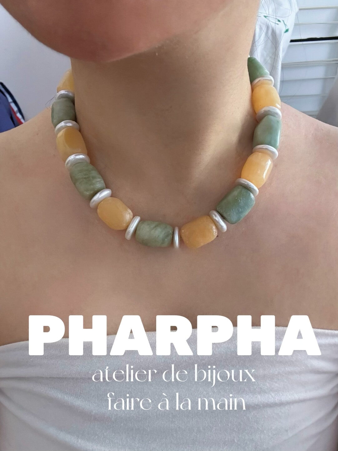 Pharpha Natural Jade Baroque Pearl Necklace