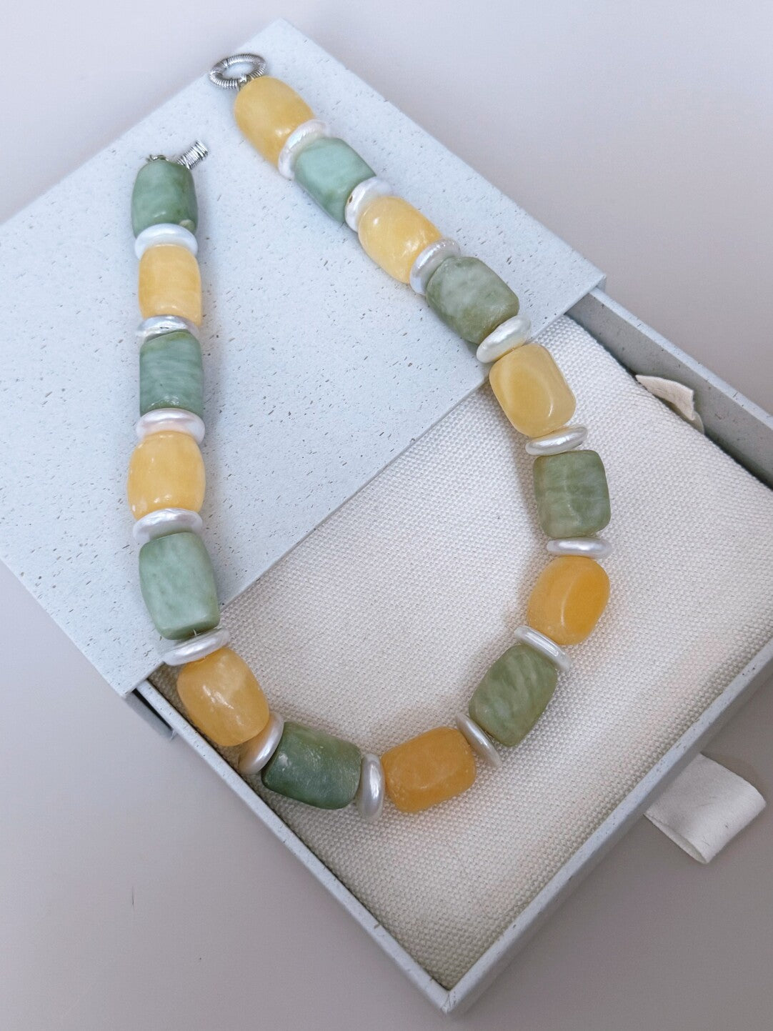 Pharpha Natural Jade Baroque Pearl Necklace
