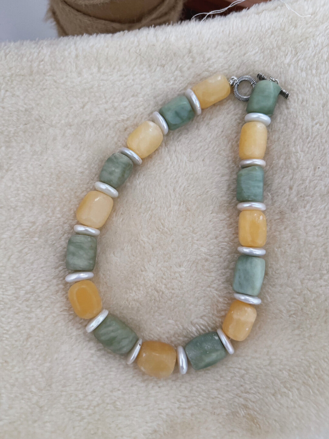 Pharpha Natural Jade Baroque Pearl Necklace