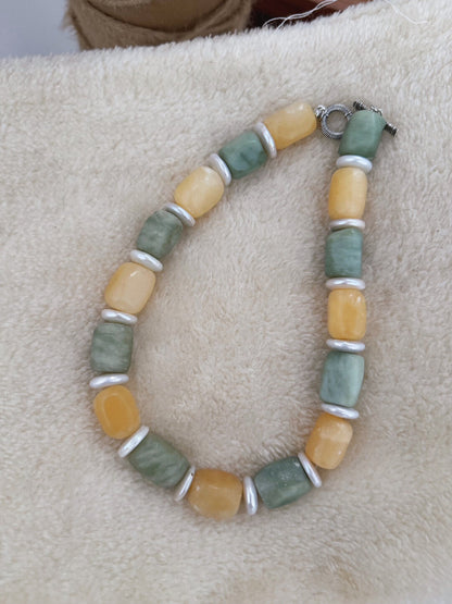 Pharpha Natural Jade Baroque Pearl Necklace