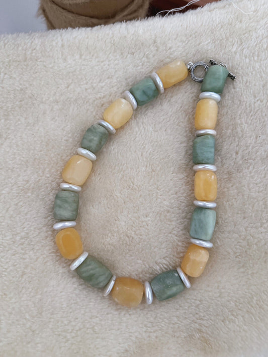 Pharpha Natural Jade Baroque Pearl Necklace