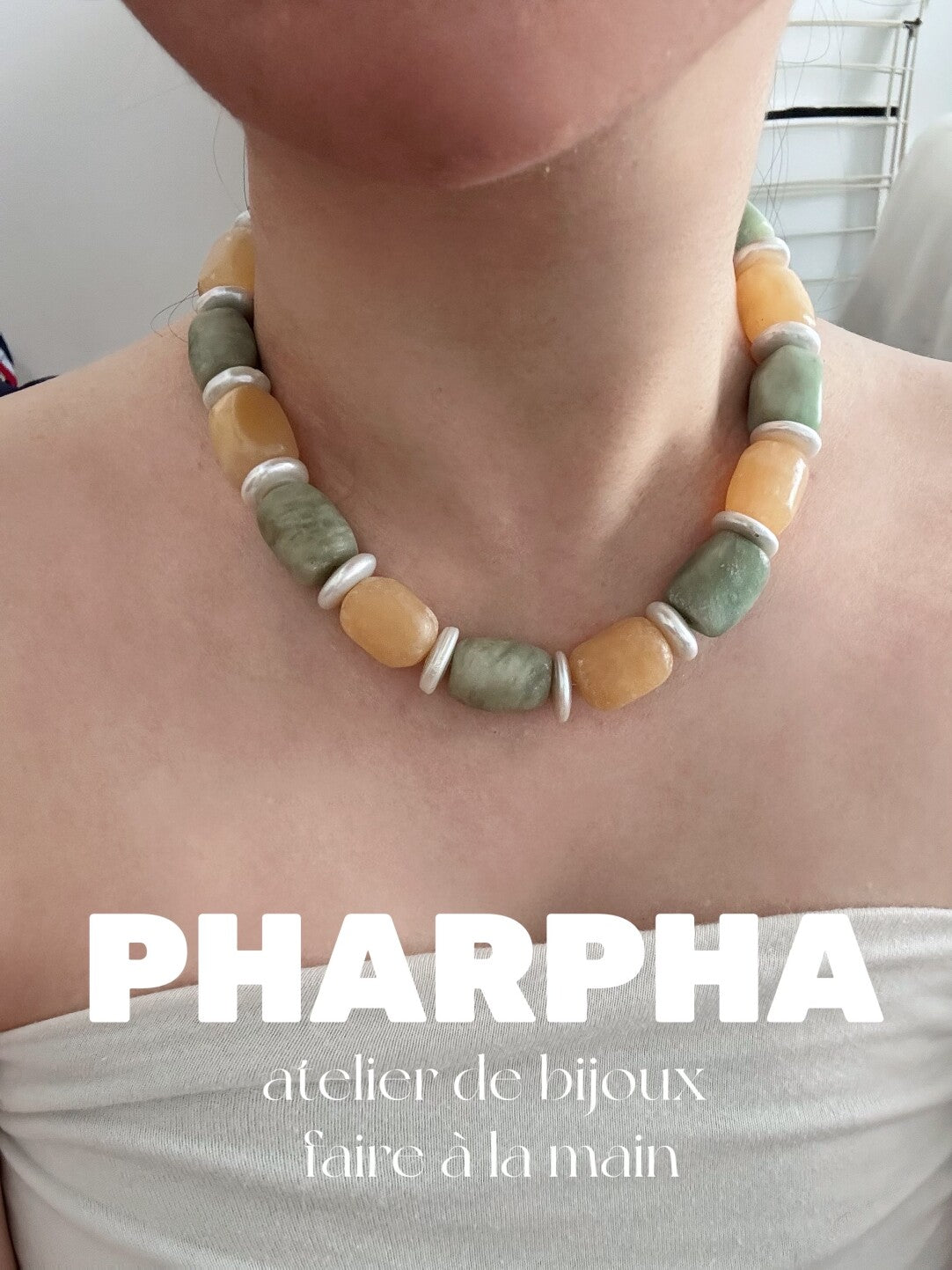 Pharpha Natural Jade Baroque Pearl Necklace