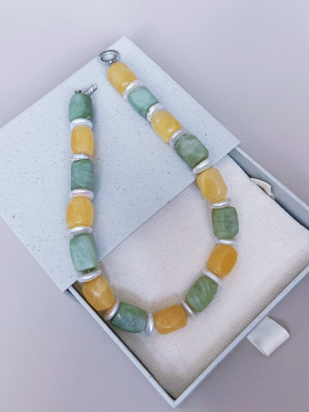 Pharpha Natural Jade Baroque Pearl Necklace