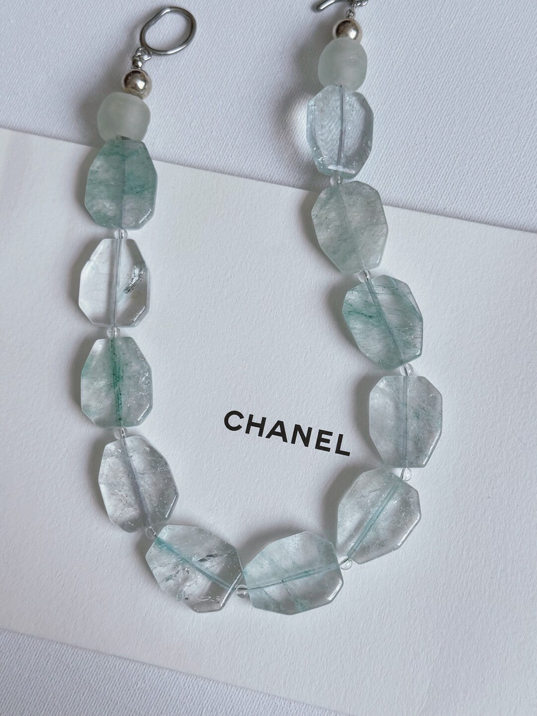 Pharpha Natural Mint Green Quartz Necklace