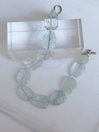Pharpha Natural Mint Green Quartz Necklace