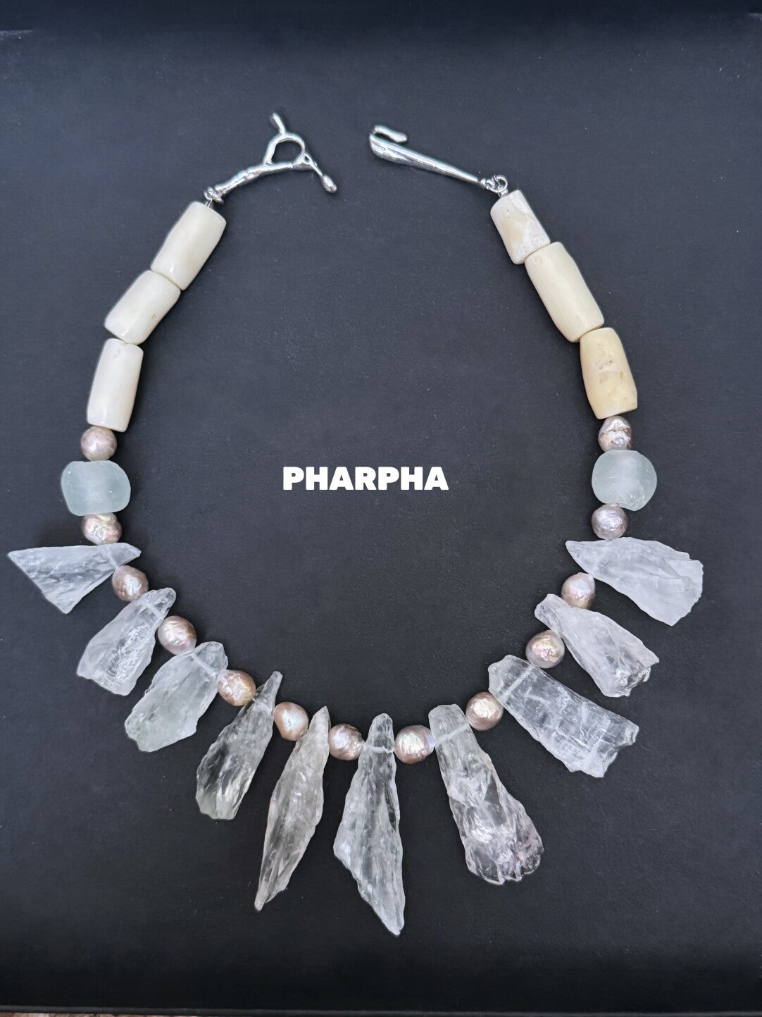 Pharpha Prase Quartz Pearl Necklace