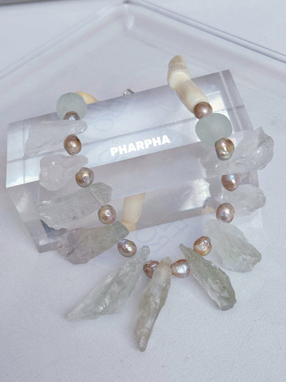 Pharpha Prase Quartz Pearl Necklace