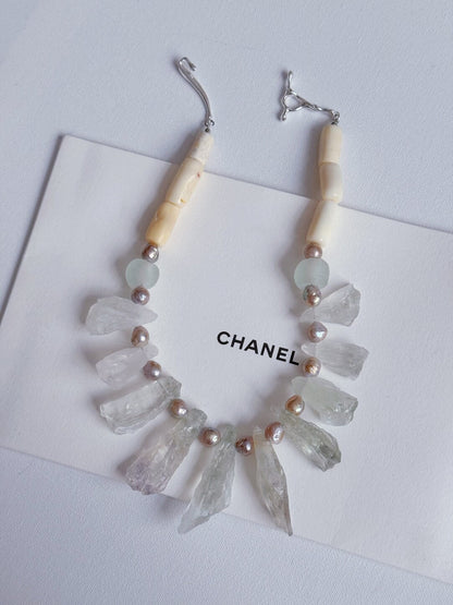 Pharpha Prase Quartz Pearl Necklace