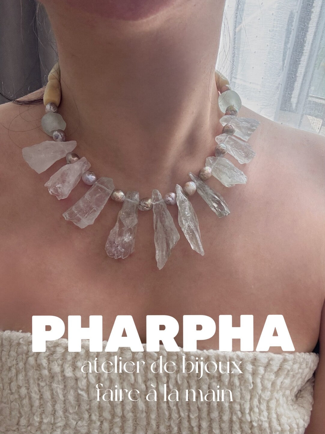 Pharpha Prase Quartz Pearl Necklace