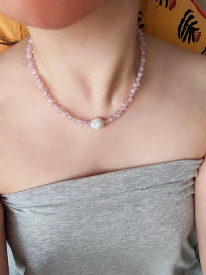 Pharpha Purple Teardrop Baroque Pearl Necklace