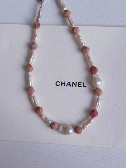 Pharpha Rhodonite Pearl Necklace