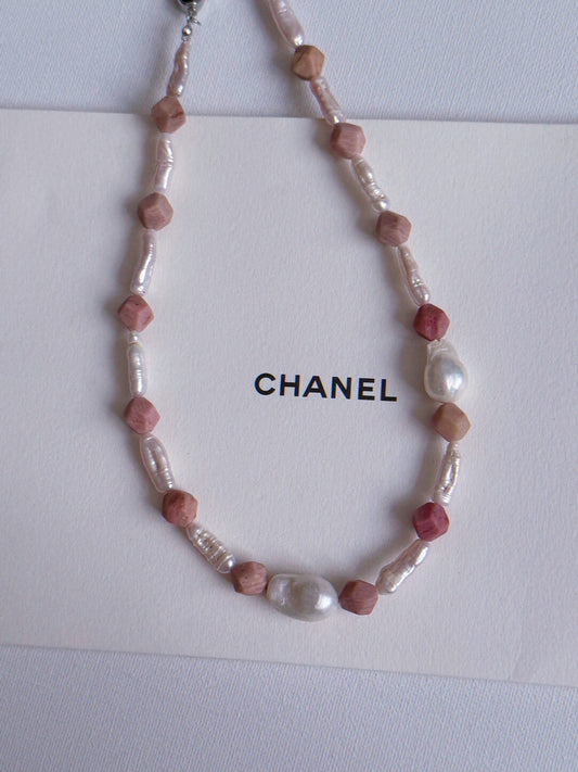 Pharpha Rhodonite Pearl Necklace